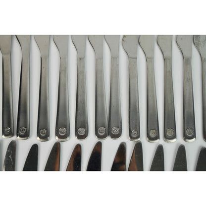34 Piece Vintage Northwest Airlines Silverware Flatware Pieces