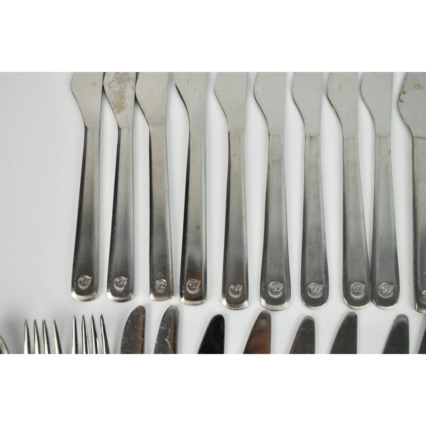 34 Piece Vintage Northwest Airlines Silverware Flatware Pieces