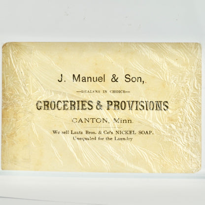 Lautx Bros Soaps Antique Trading Card Trade Canton MN