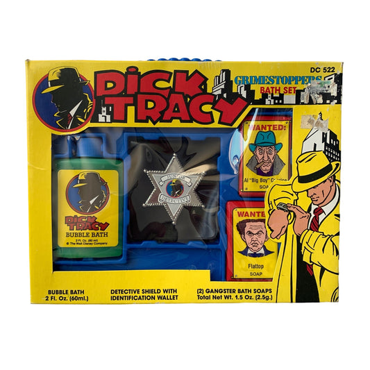 Dick Tracy Vintage Grimestoppers Bath Set Vintage New