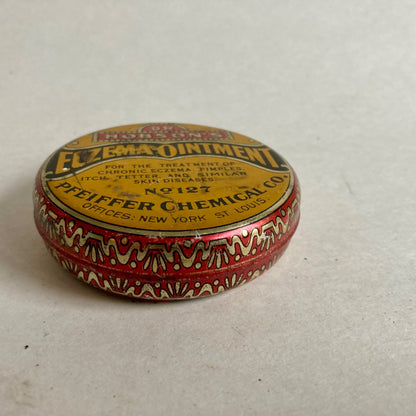 Vintage Dr. Hobson's ECZEMA OINTMENT Tin No. 127 HAS SOME PRODUCT!