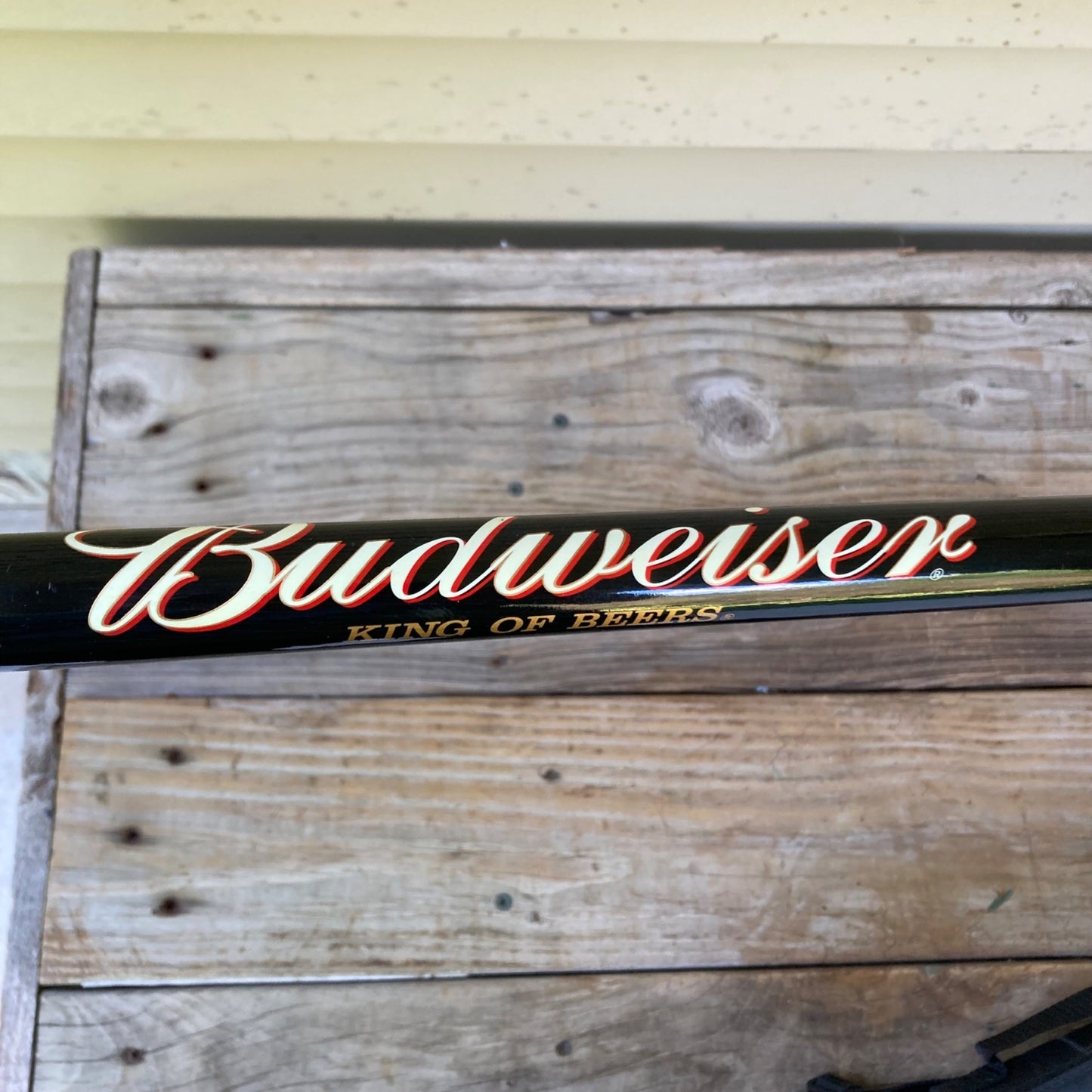 Vintage Budweiser King Of Beers Pool Cue 8/9 Ball Design w/ Carrying Case 57"