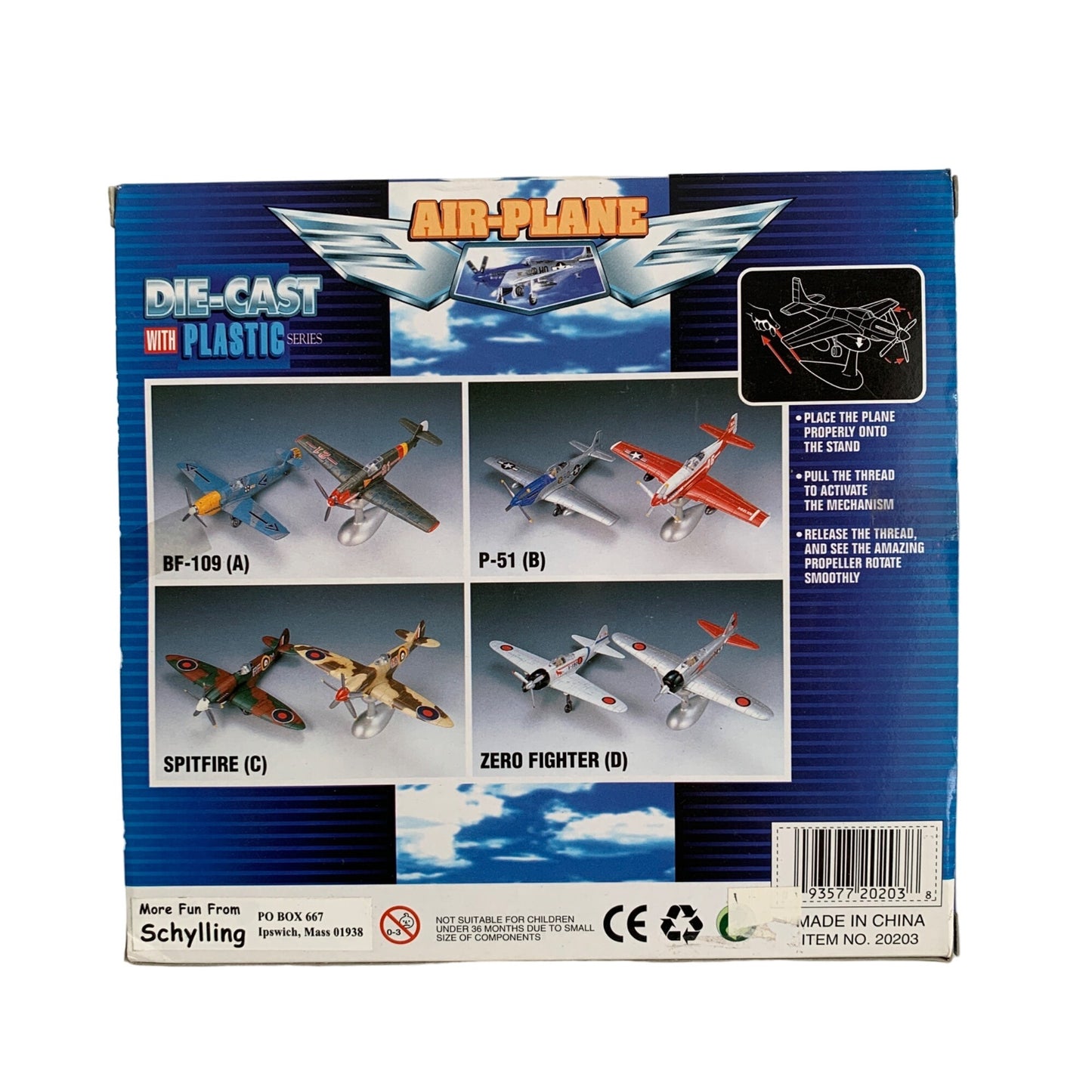 New Ray Vintage BF-109 1:48 Die Cast with Plastic Airplane