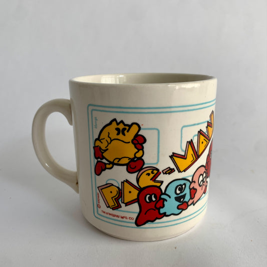 Pac-Man Vintage Ceramic Mug Midway CHIPPED