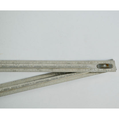 Vintage Klick Aluminum Yardstick G.M. Popkey Co Wholesalers Advertising Folding