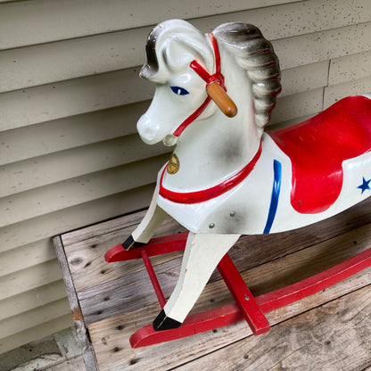Vintage 1940's Sears Roebuck Happi-Time Rocking Horse Ride-On Toy