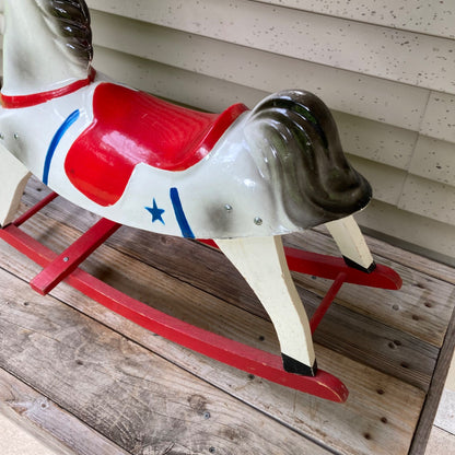 Vintage 1940's Sears Roebuck Happi-Time Rocking Horse Ride-On Toy