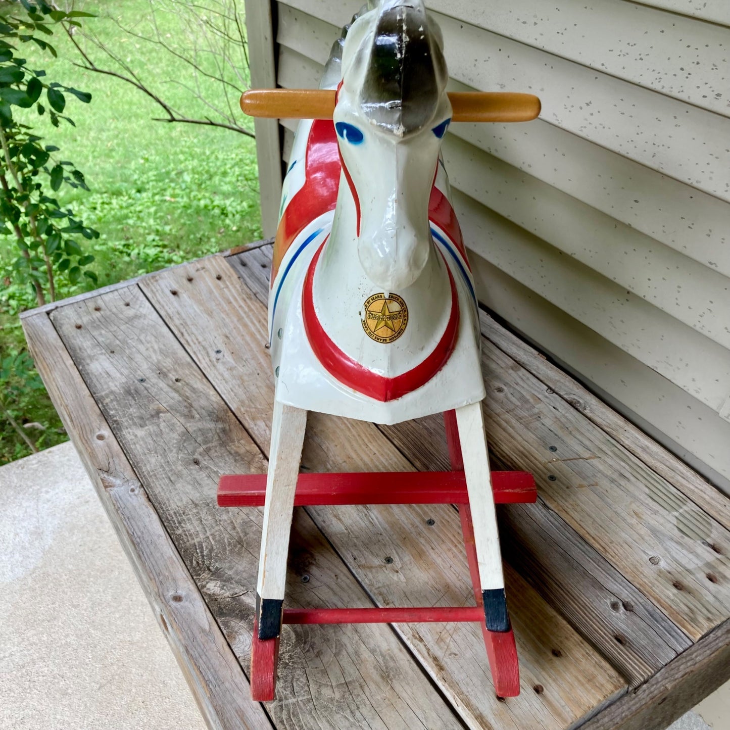Vintage 1940's Sears Roebuck Happi-Time Rocking Horse Ride-On Toy