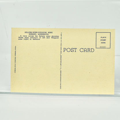 Hibbing Minnesota MN Vintage Unused Postcard Sellers Webb Weggum Mine