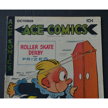Ace Comics October 1945 #103 Vintage Roller Skate Derby King Features