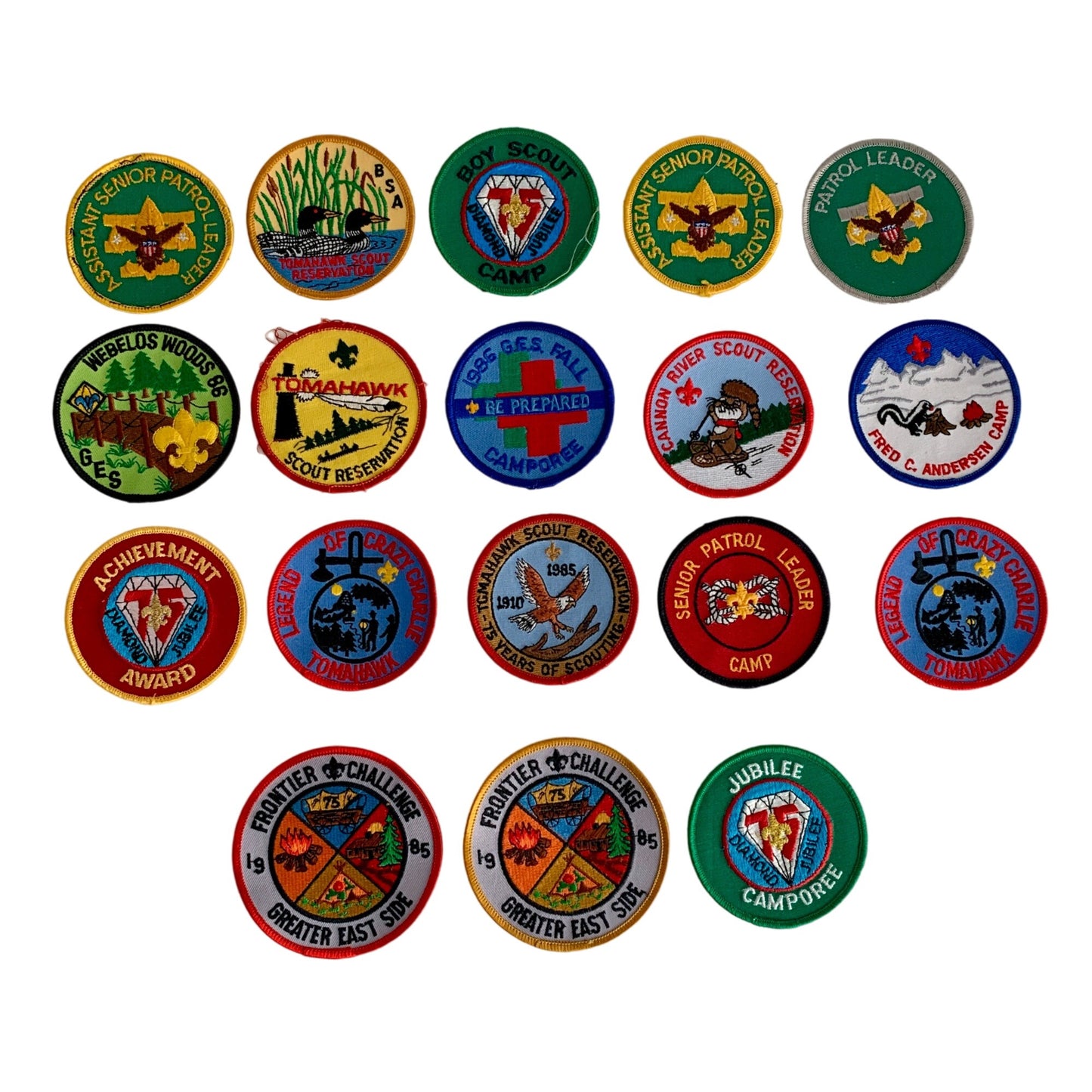 Vintage Boy Scouts of America BSA Patches Lot of 18