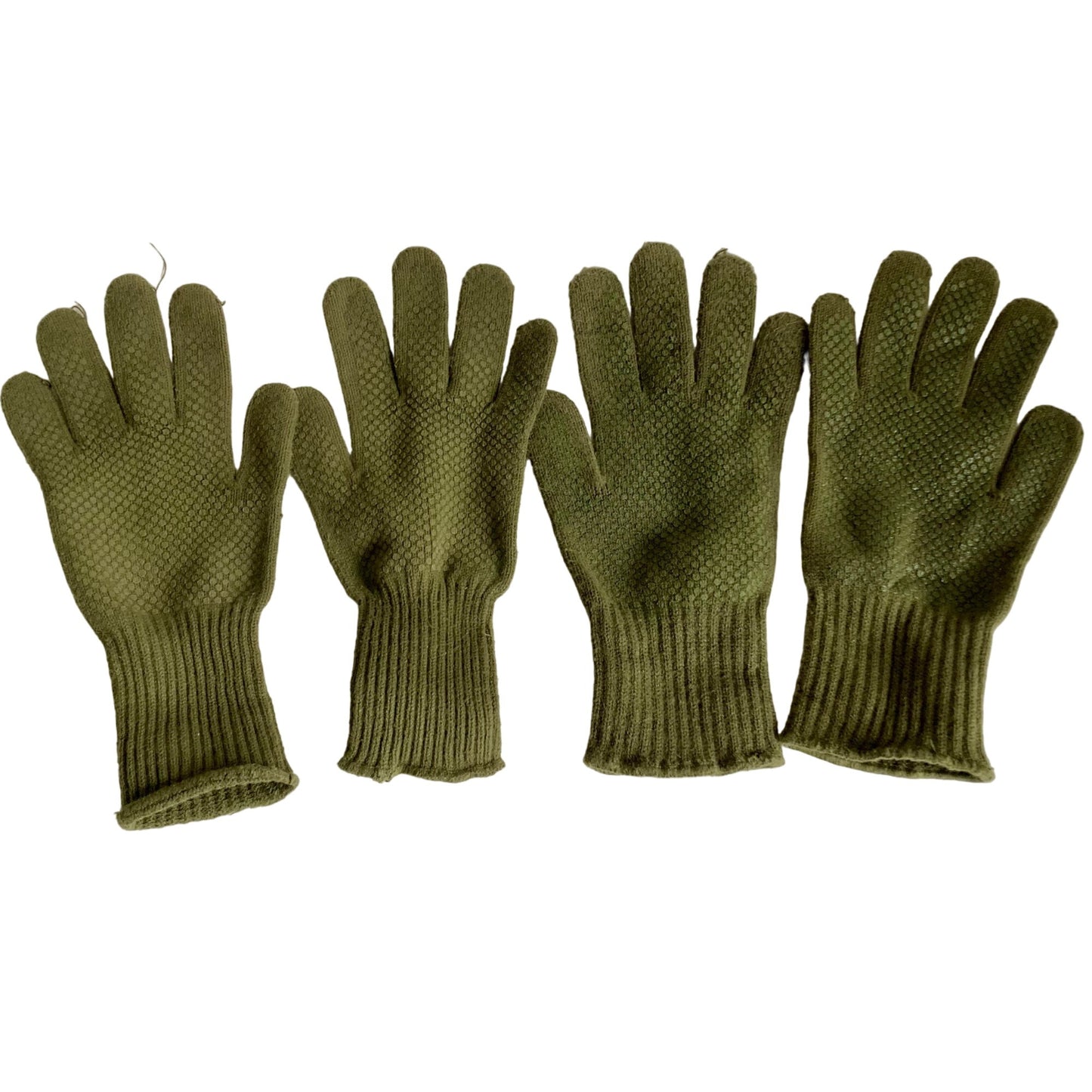 Lot 2 Pairs USMC Wool Glove Inserts Enhanced Grip Liners Olive Drab Marine Corps