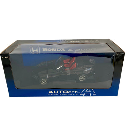 Autoart Honda S2000 Diecast Car American Version #73206 LHD Black 1/18 NEW!