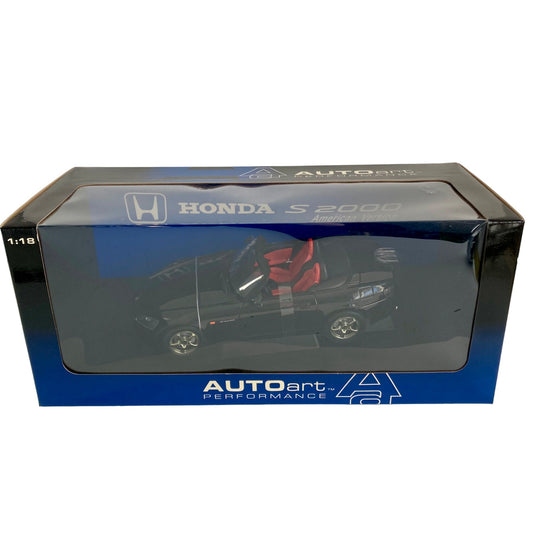 Autoart Honda S2000 Diecast Car American Version #73206 LHD Black 1/18 NEW!