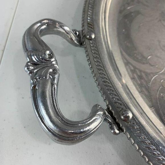 Vintage Large Aluminum Serving Tray