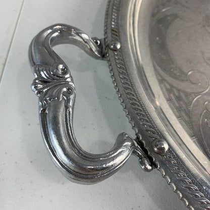 Vintage Large Aluminum Serving Tray