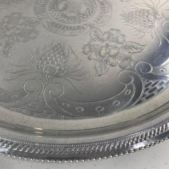 Vintage Large Aluminum Serving Tray