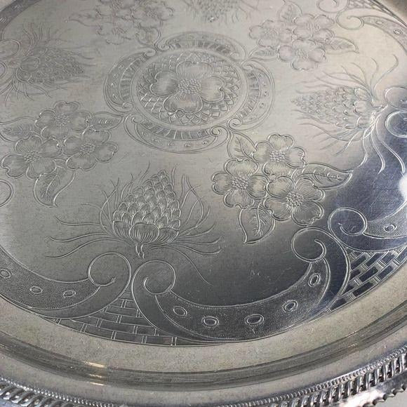 Vintage Large Aluminum Serving Tray