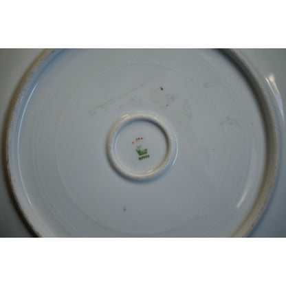 Nippon Handpainted Floral Dinner Plate Gold Trim