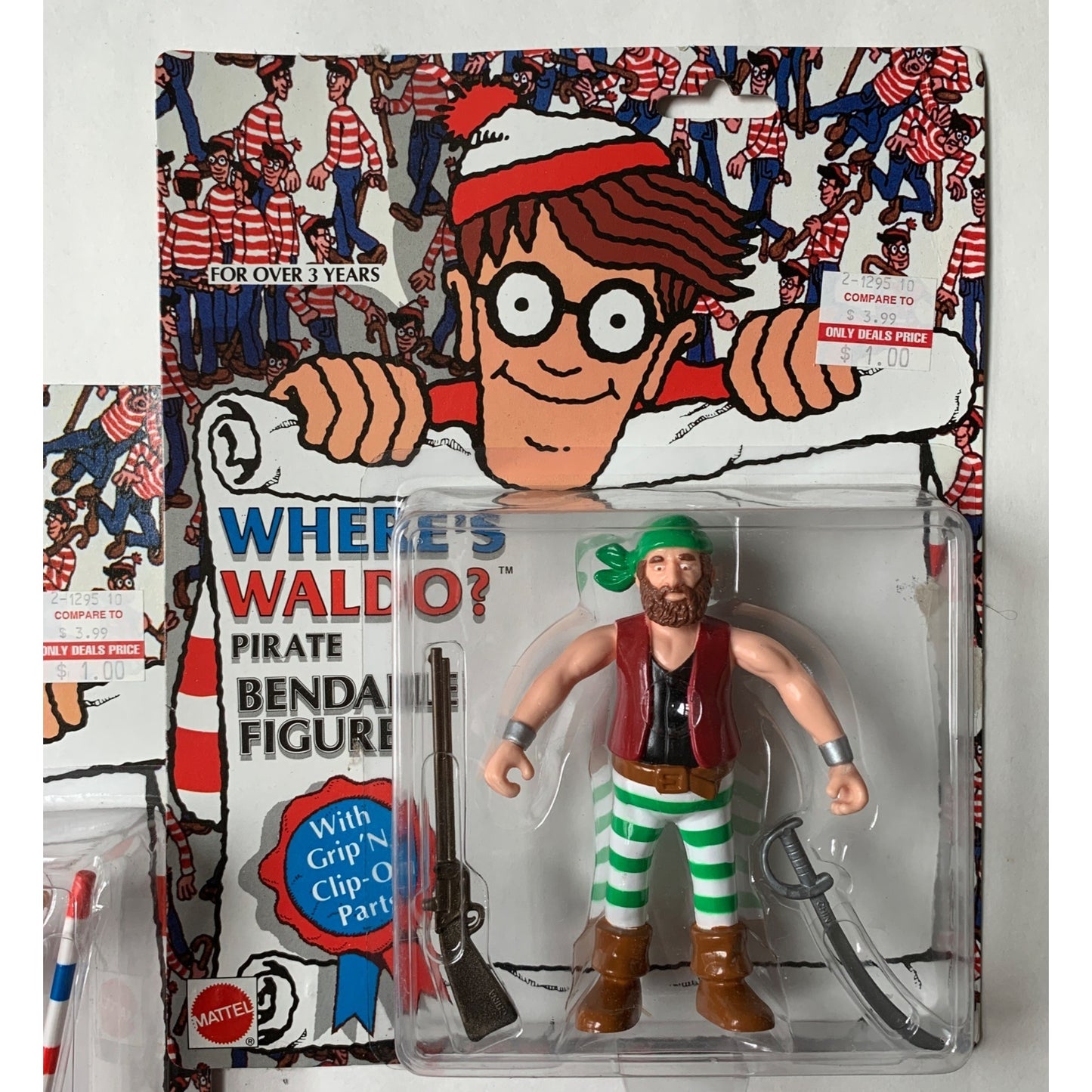 Mattel Where's Waldo Bendable Figure Lot of 5 Vintage New Pirate Wizard Norseman