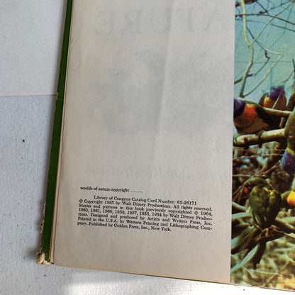 Walt Disney's Worlds of Nature Hardcover Book 1965
