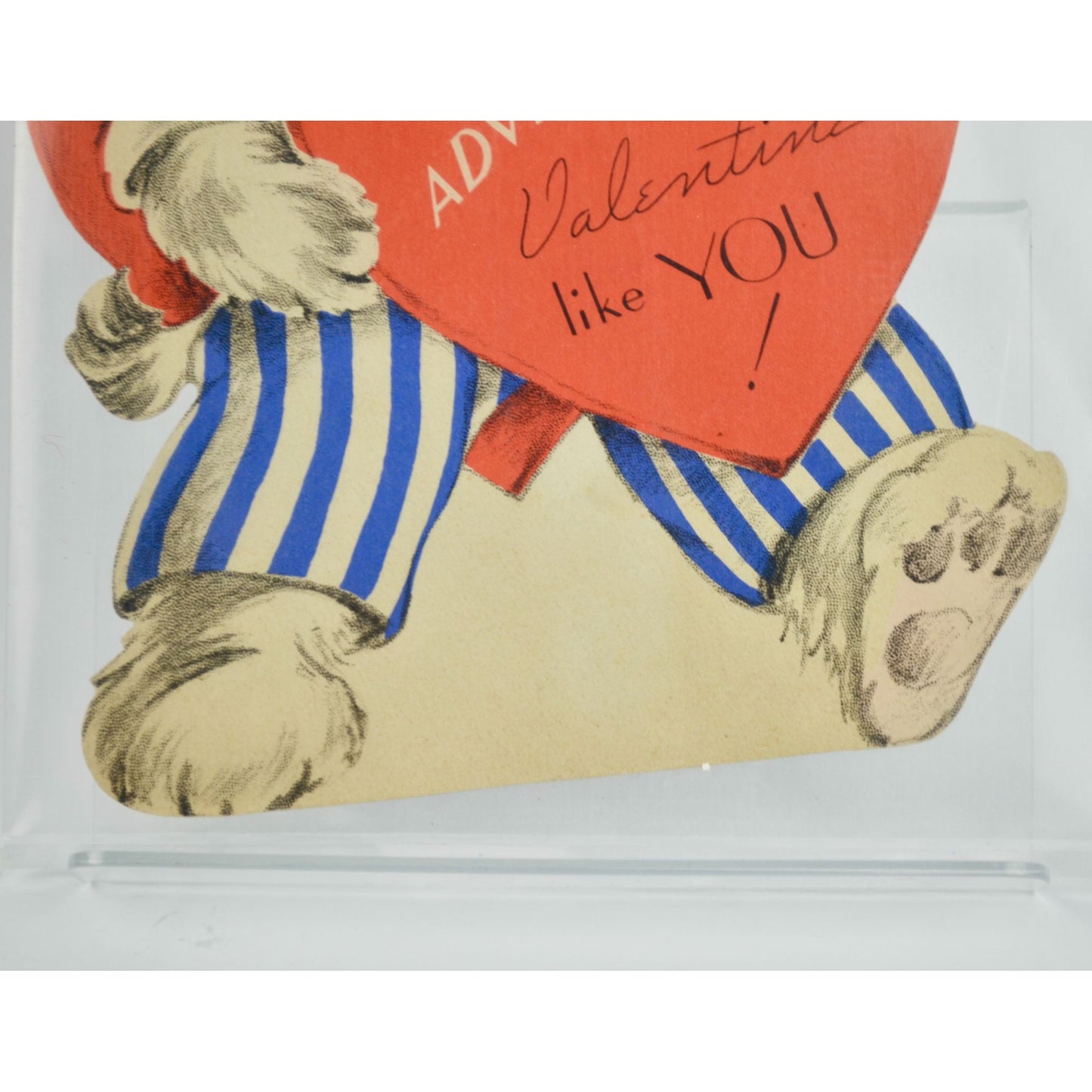 Vintage LARGE Card I'm Advertising for a Valentine Like You 11.75 x 7.5"