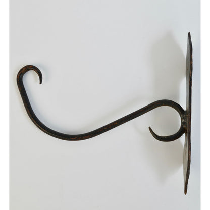Vintage Wrought Iron Hat Coat Hook Hanging Plant 9" Long