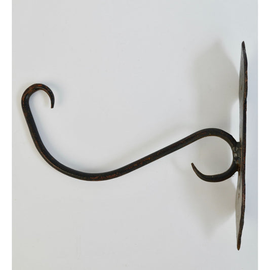 Vintage Wrought Iron Hat Coat Hook Hanging Plant 9" Long