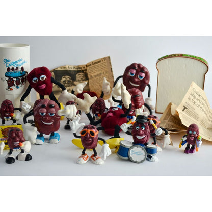 California Raisins Large Lot Mug Figures Accessories Cards Vintage