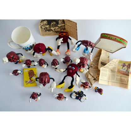California Raisins Large Lot Mug Figures Accessories Cards Vintage