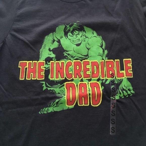 Marvel Comics Hulk "Incredible Dad" Tee New Small
