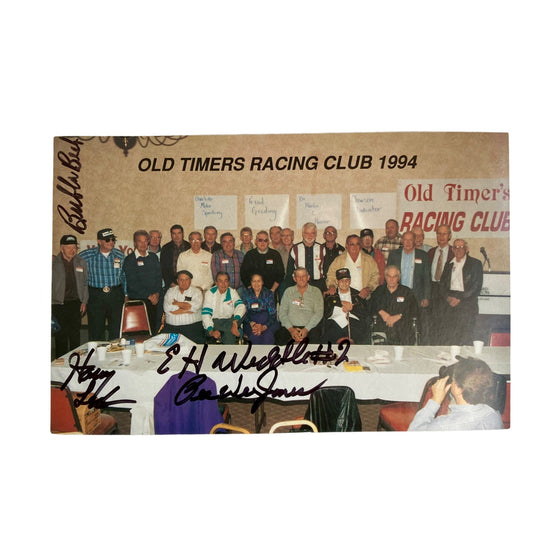 Vintage 1994 Old Timers Racing Club Autographed Photo Post Card "Big" John Sears