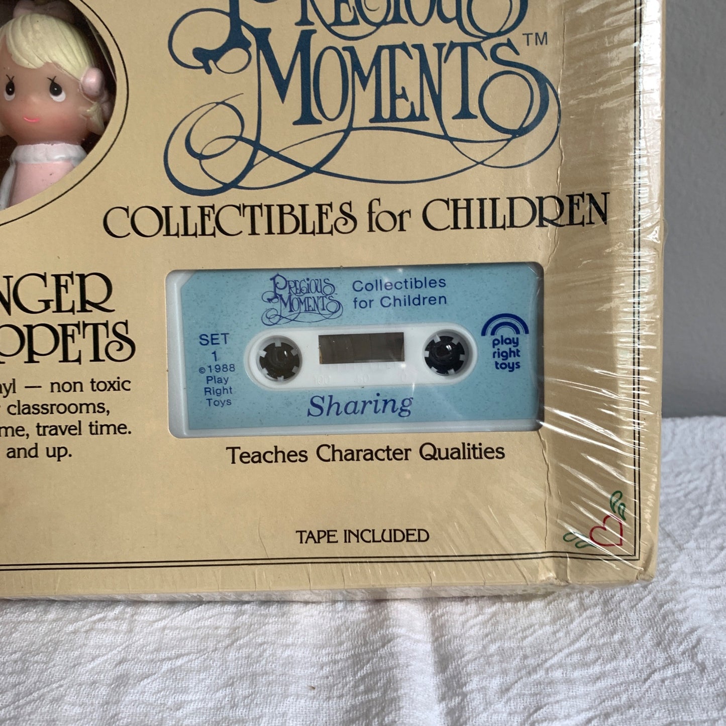Precious Moments Finger Puppets Character Qualities Cassette Tape Set New