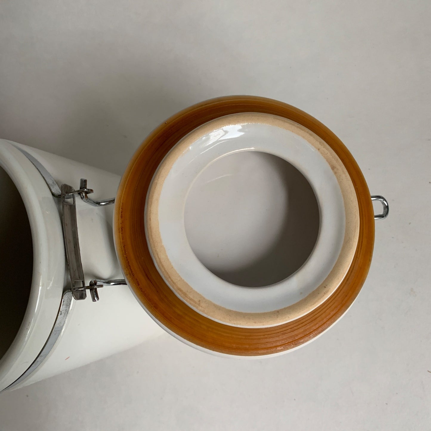 Caribou Coffee Sealed Crock White