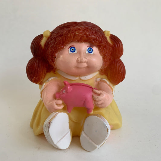 Appalachian Artworks 1983 Cabbage Patch Girl Bank Red Hair Yellow Dress