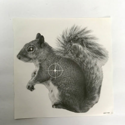 Vintage Squirrel Shooting Targets Pack of 25 NOS & SEALED! CBF-T100 Paper Black & White