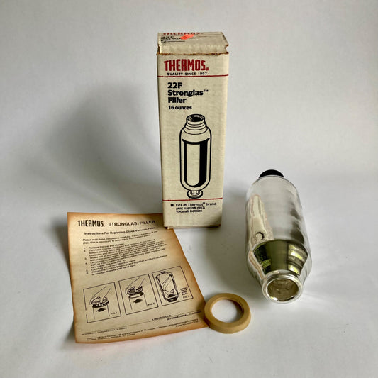 Vintage Thermos Stronglas 22F Filler 16 oz Replacement Bottle NOS