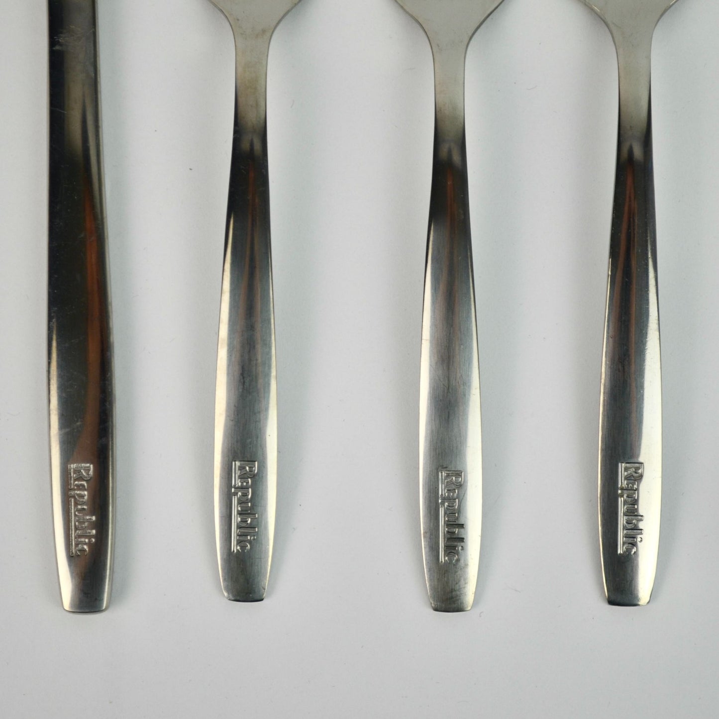 Republic Airlines Silverware Flatware Set of 4 Pieces Vintage