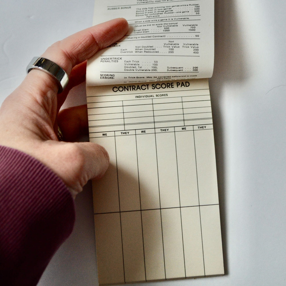 Sun Capers 1985 Bridge Score Card Book Vintage – Sunrise Pickers