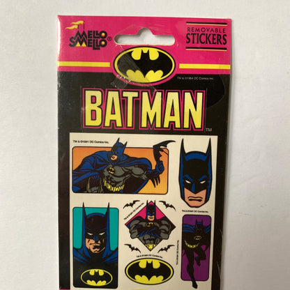 1992 Mello Smello Vintage Batman Removable Stickers New