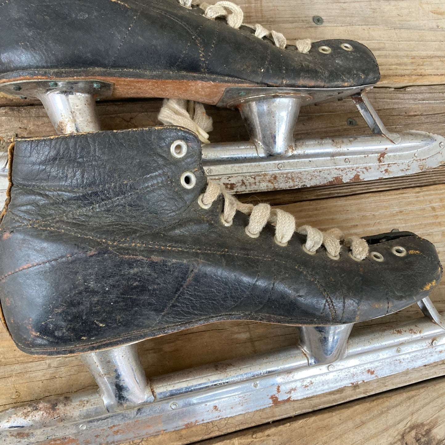 Vintage Planert Hand-Made Olympic Leather Speed Skates