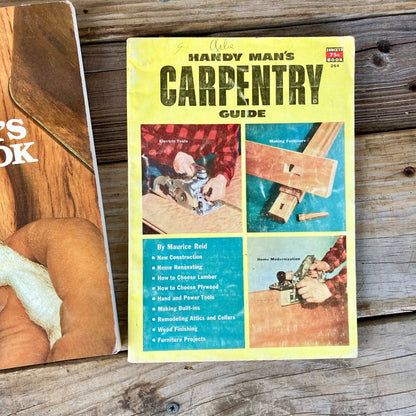 Lot 3 Vintage Woodworking Books Carpentry Popular Science Wood Finisher's Book