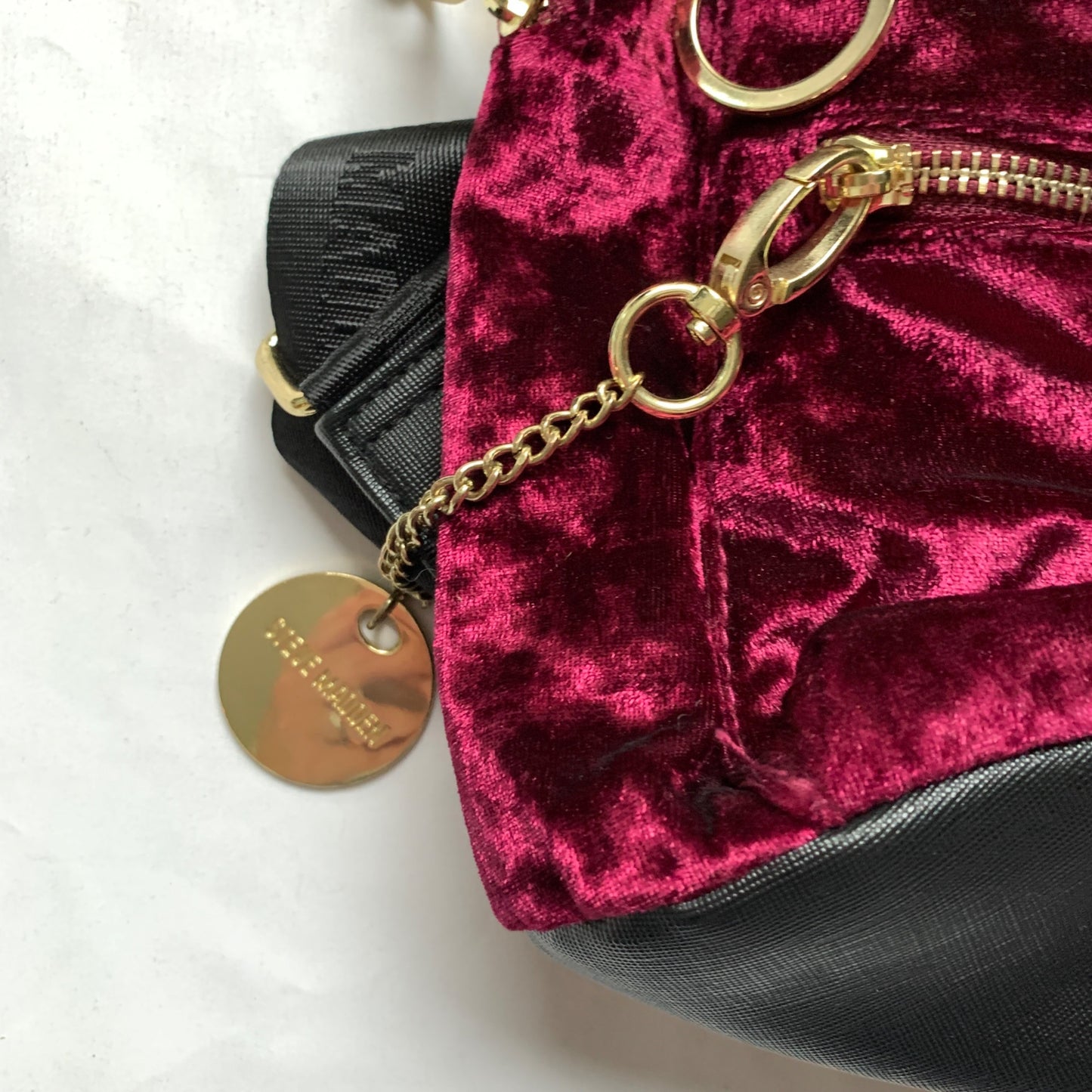 Steve Madden Purple Crushed Velvet Backpack