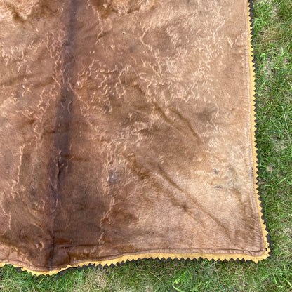 Antique Horsehair Buggy Lap Blanket Sleigh Horse Hair 64 x 64"Handmade