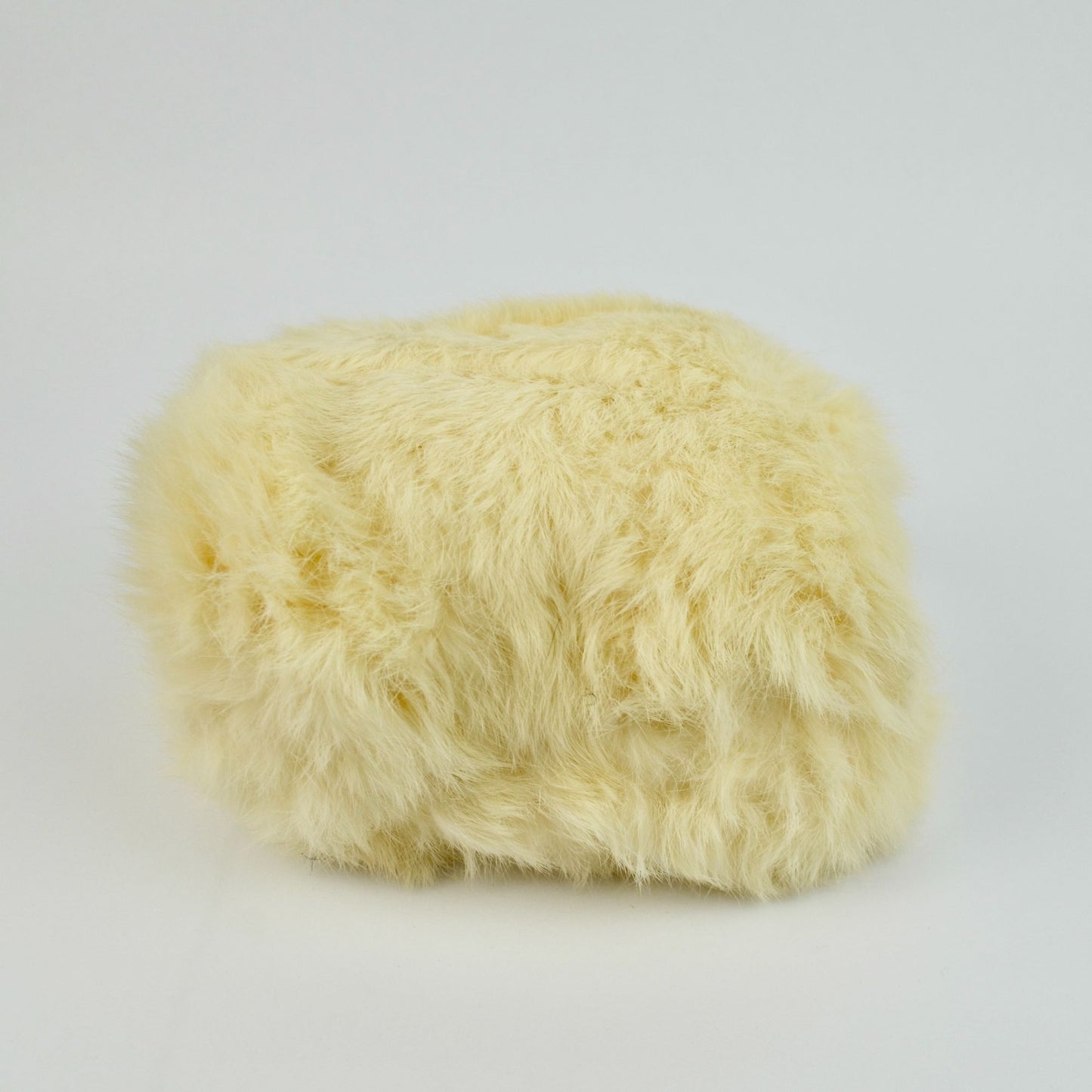 Vintage Cream White Hand Muff Rabbit's Fur