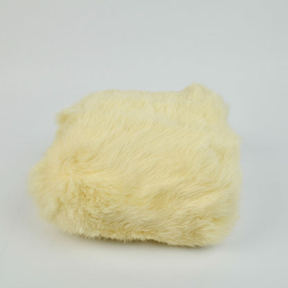 Vintage Cream White Hand Muff Rabbit's Fur