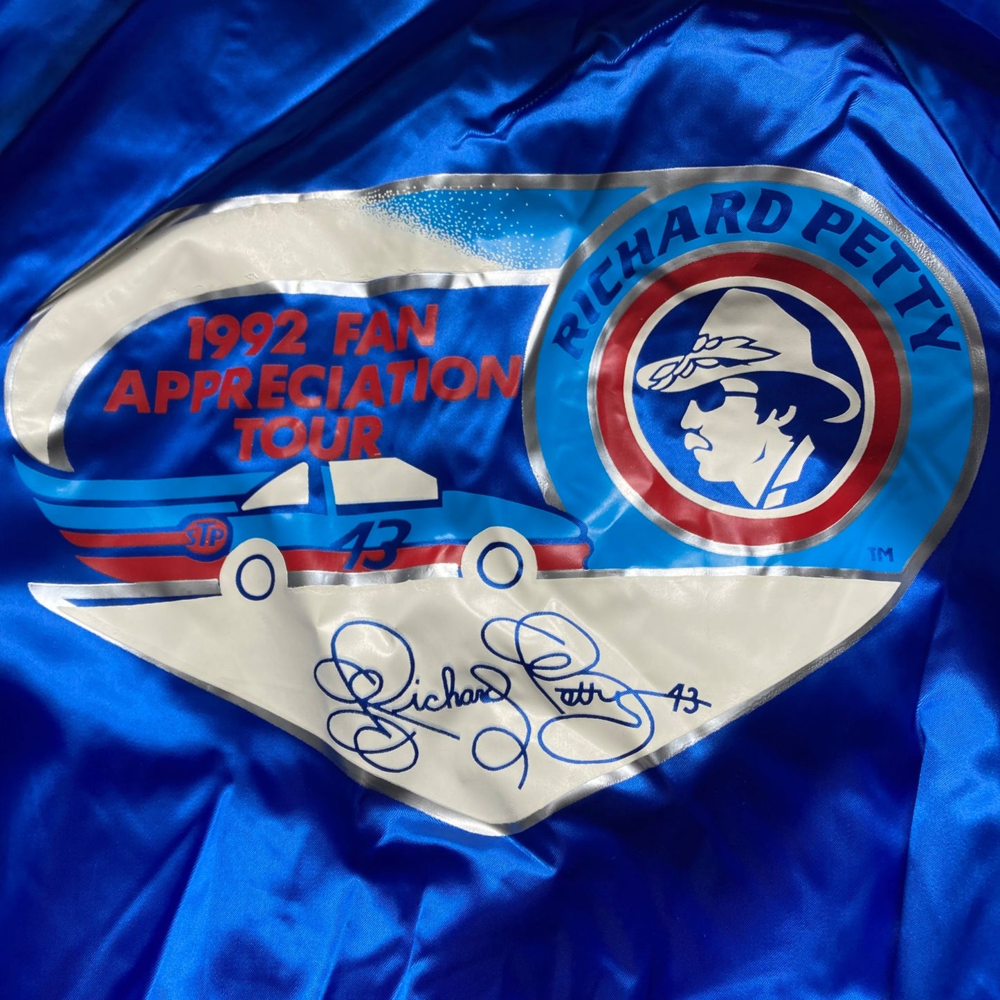 Vintage Richard Petty NASCAR 1992 Fan Appreciation Tour Satin Jacket XL NWOT!