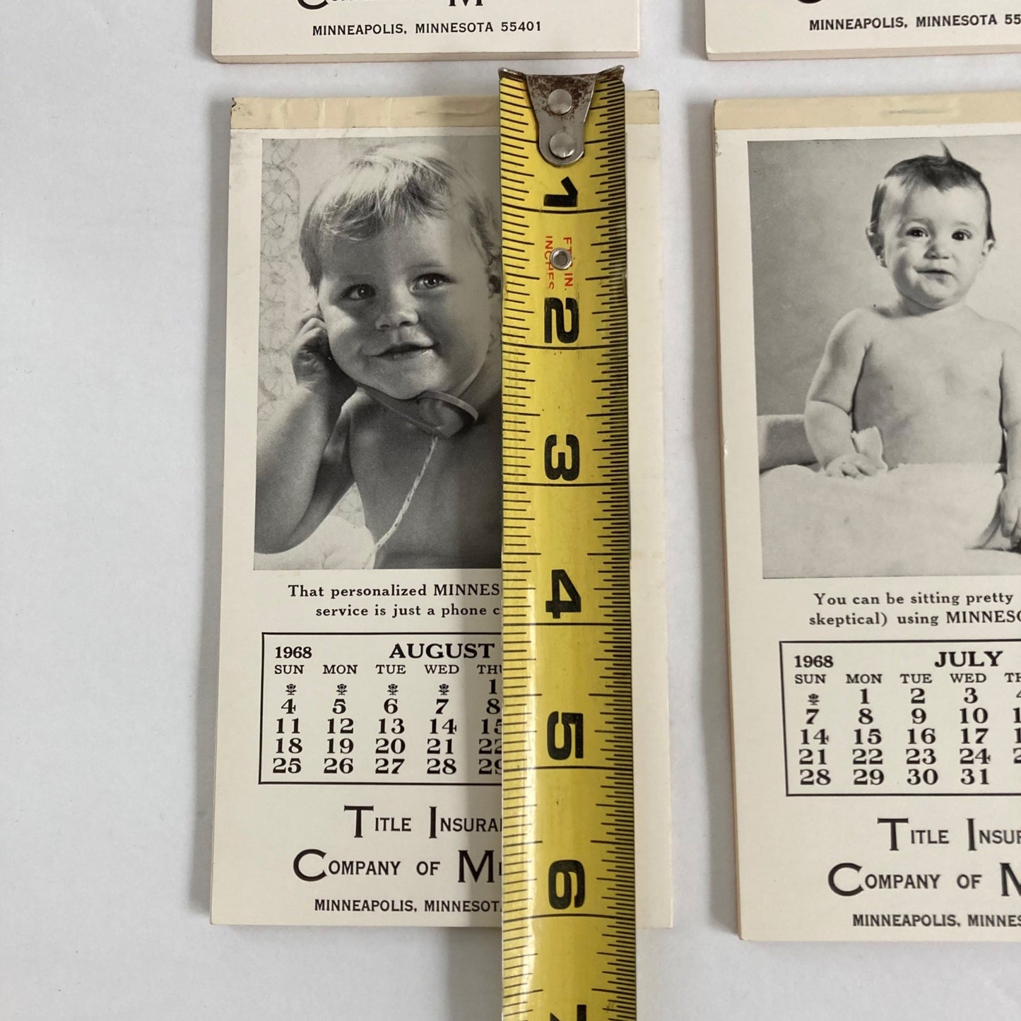 Vintage 1960's - 1970 Baby Photo Notepads Title Insurance Company of MN Advertising