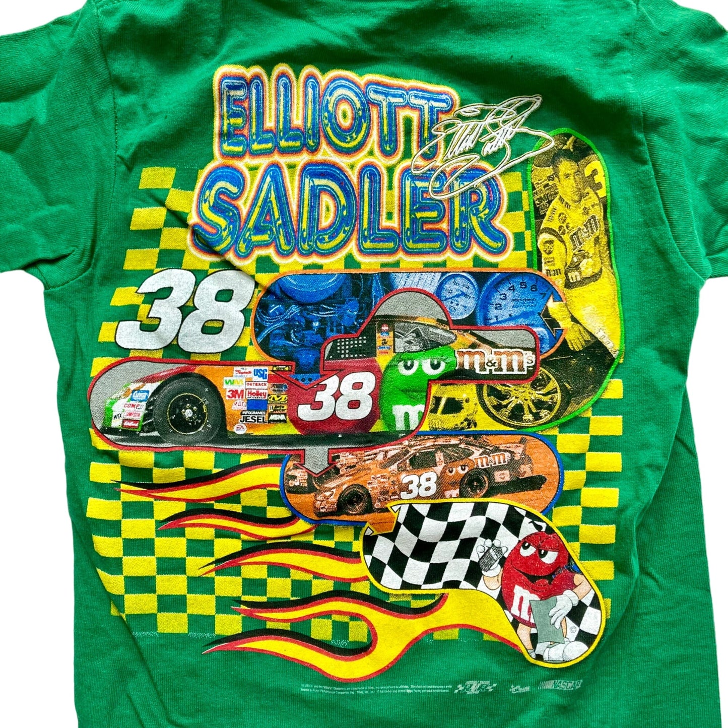 Vintage NASCAR Elliott Sadler #38 M&Ms T-Shirt Youth XS Chase Authentics NWT