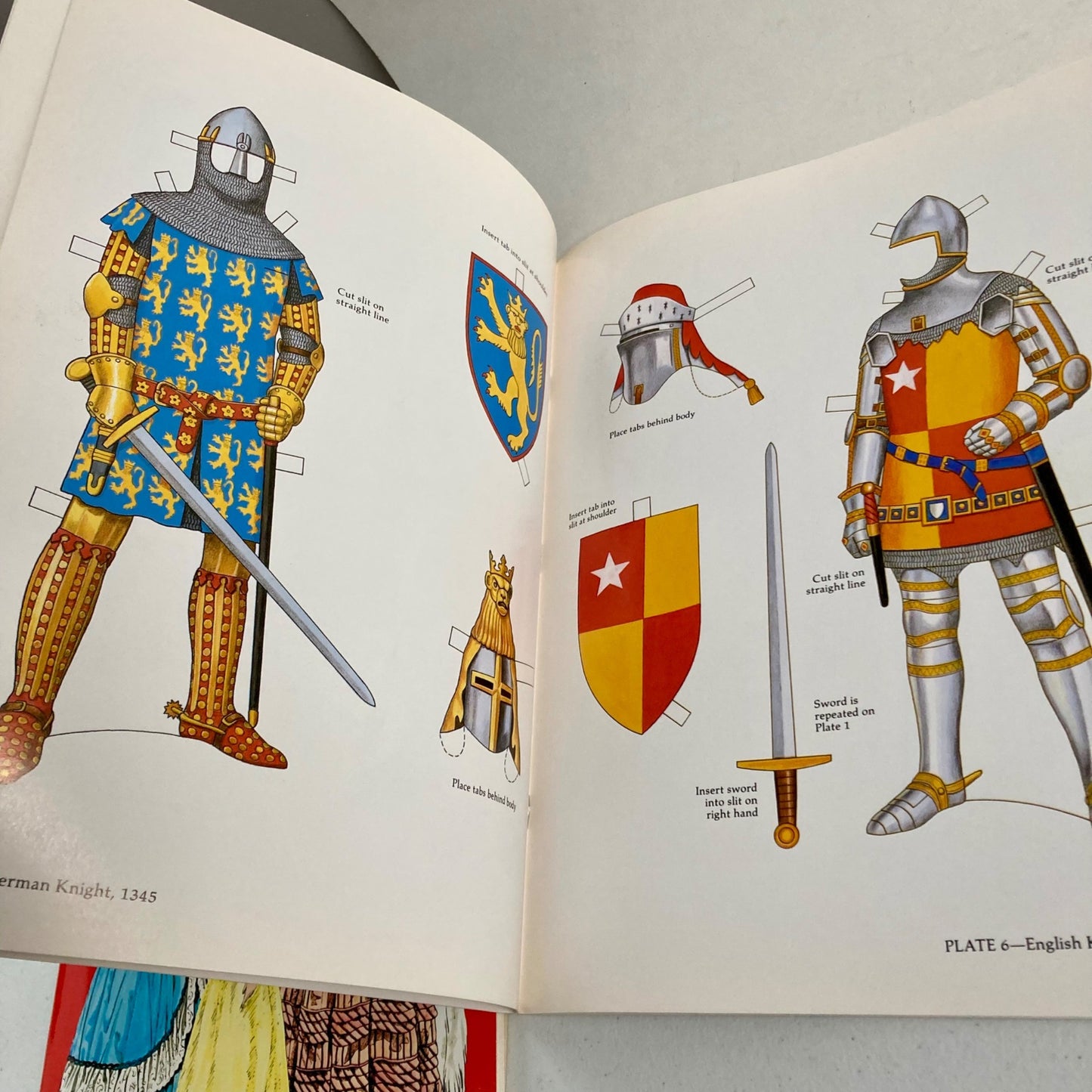 Lot 4 Paper Doll Books ALL UNCUT Carmen Miranda Knights in Armor French Costumes